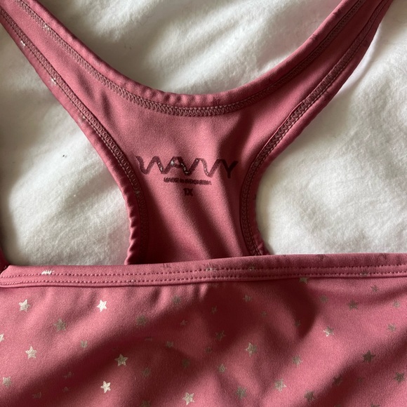 WVVY Britney Vest @fittybritttty Pink Starry Leggings & Sports Bra Set Size 2X - Picture 12 of 13